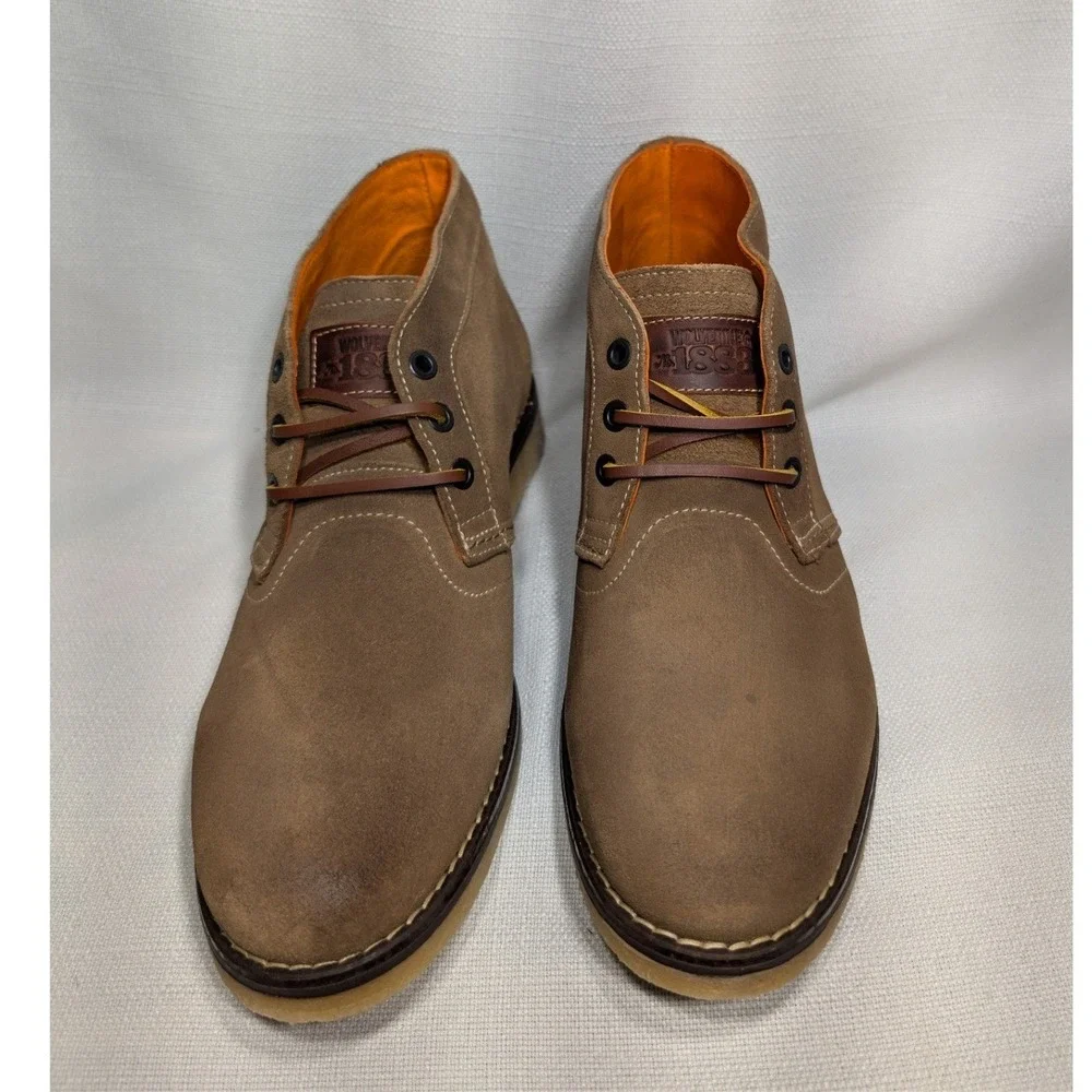 Wolverine 1883 Julian Plain Chukka Boot Mens 7M Taupe Suede Lace Up Shoes rugged
